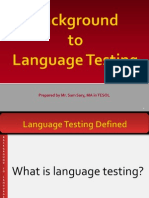 Unit 1-Background To Language Testing