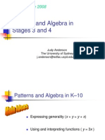 Patterns and Algebra in Stages 3 and 4