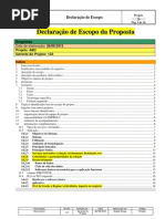 EXEMPLO - Declaração de Escopo