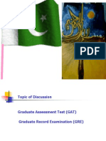 GRE - Graduate Assessment Test 