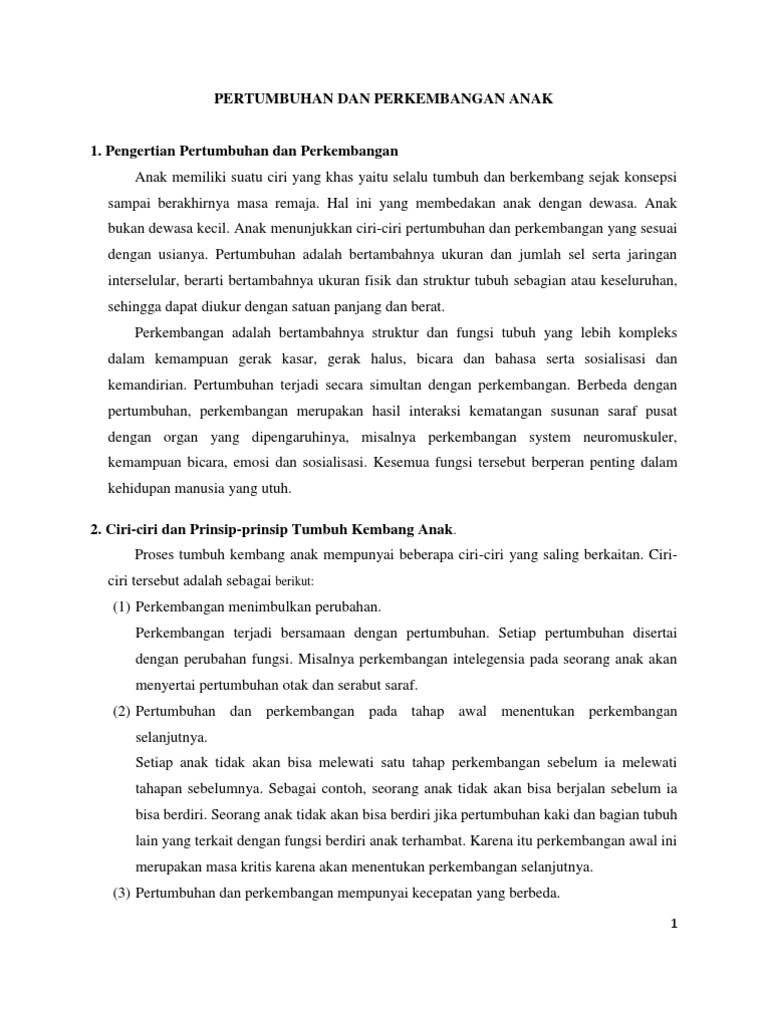 PERTUMBUHAN DAN PERKEMBANGAN ANAK