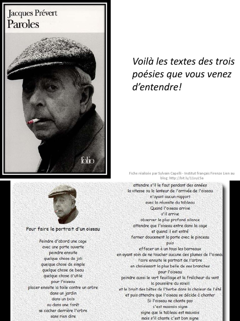 Jacques Prévert Compagnons Des Mauvais Jours Paroles Jacques Prévert Paroles PDF