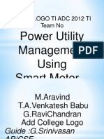 Add Ti Logo Ti Adc 2012 Ti Team No: Power Utility Management Using Smart Meter - AMI