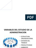 Variables Del Estudio de La Administracion