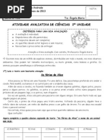 teste de ciencias 2ª unidade helena 2013