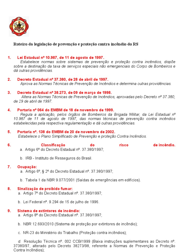 Roteiro Da Legis de Prev RS | PDF
