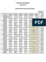 MIDTERM and FINAL Examination Schedule, Spring 2013 (Tentative)