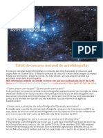 Edital Do Concurso Nacional de Astrofotografias