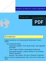 Topic 5: Islamic Economics As Plea For Liberal Capitalism: Wrong Answer To The Wrong Question