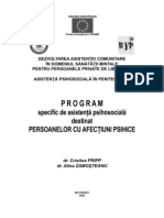 Program Destinat Pers Afectiuni Psihice