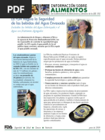 La FDA Regula La Seguridad de Las Bebidas Del Agua Envasada