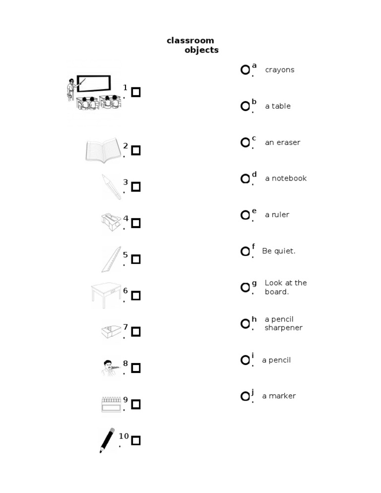 Classroom Objects | PDF | Home & Garden