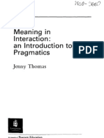 Meaning in Interaction - An Introduction to Pragmatics