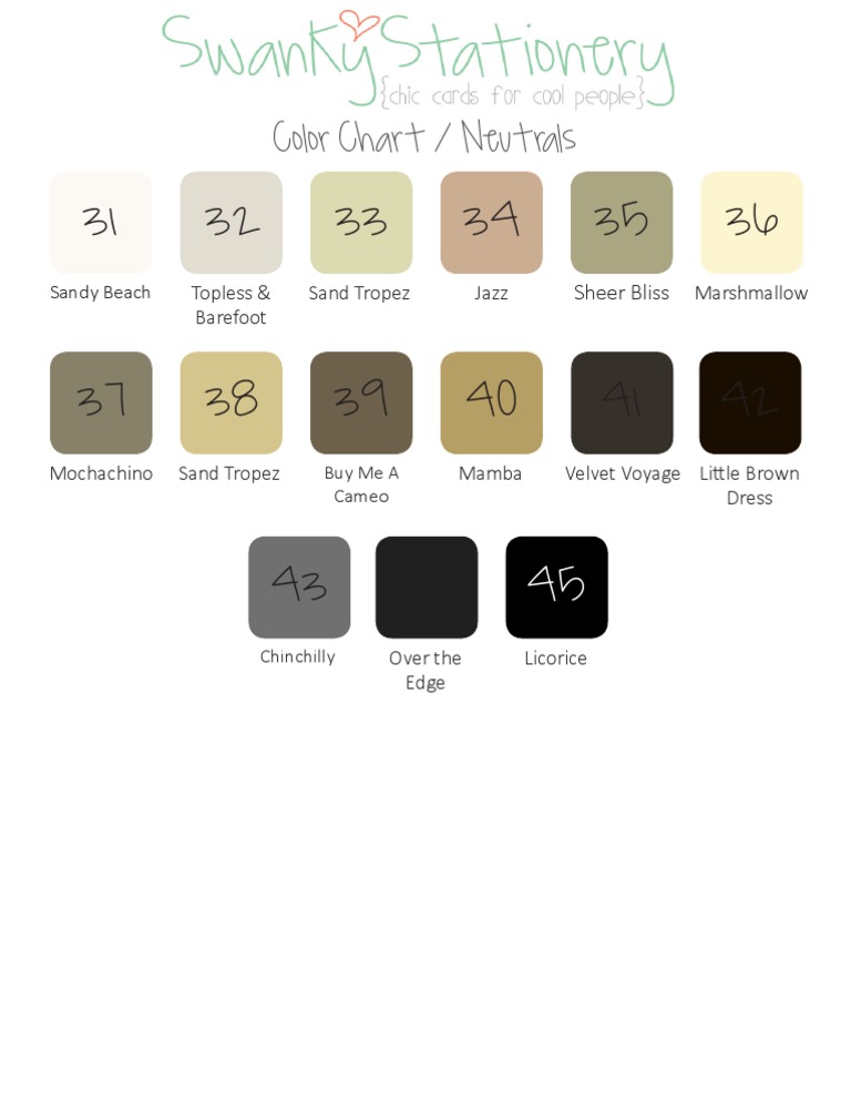 Neutral Nail Polish Color Chart | PDF