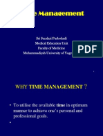 Time Management: Sri Sundari Purbohadi Medical Education Unit Faculty of Medicine Muhammadiyah University of Yogyakarta