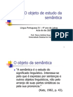 O Objeto de Estudo Da Semantica