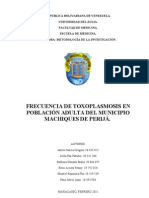 Frecuencia de toxoplasmosis en adultos de Machiques, Zulia