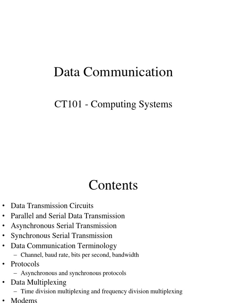Data Communication: CT101 - Computing Systems | PDF