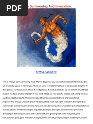 Djinn Summoning And Invocation Jinn Demons