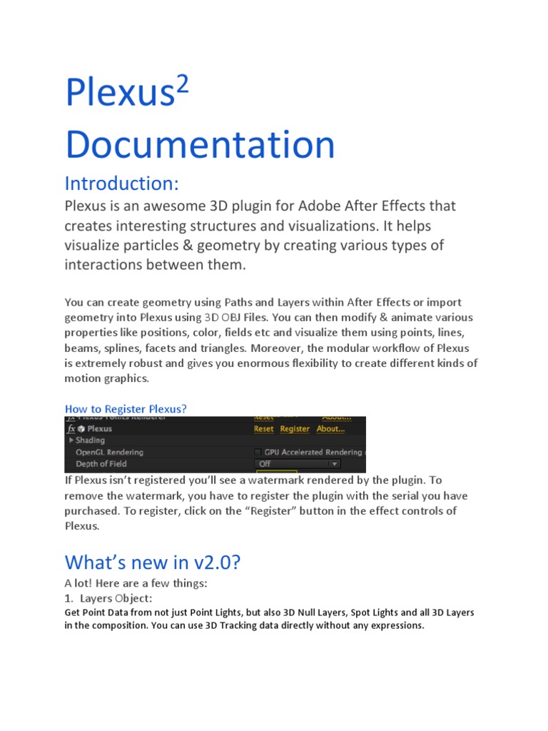 Plexus 2 Documentation | PDF | Cartesian Coordinate System | Rendering ...