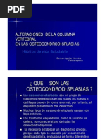 Alteraciones de La Columna Vertebral en Las Osteocondrodisplasias