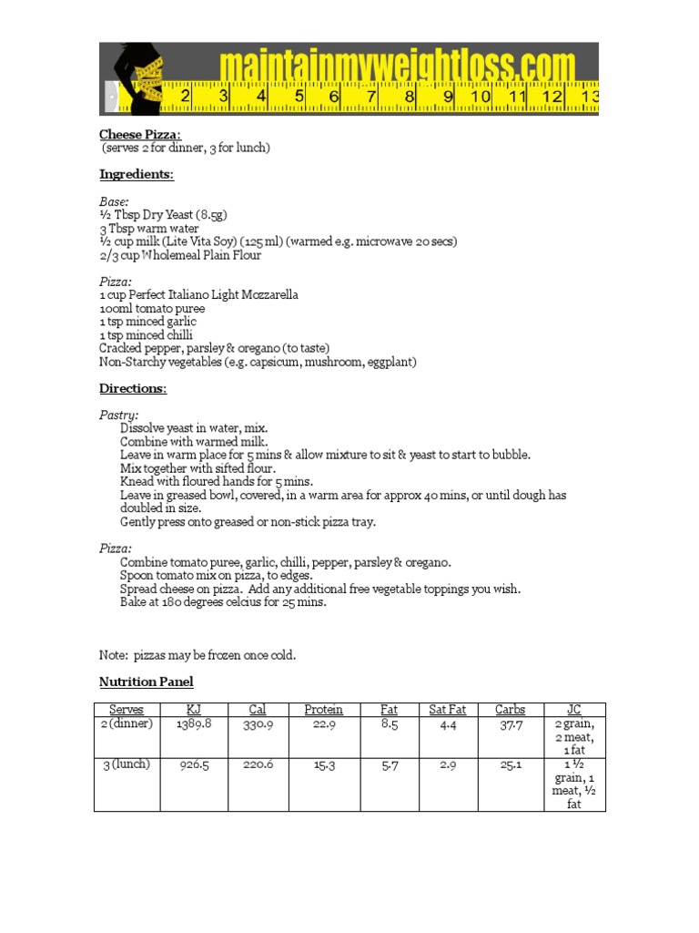 Cheese Pizza | PDF