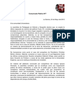 Comunicado Público Nº7 - 2013