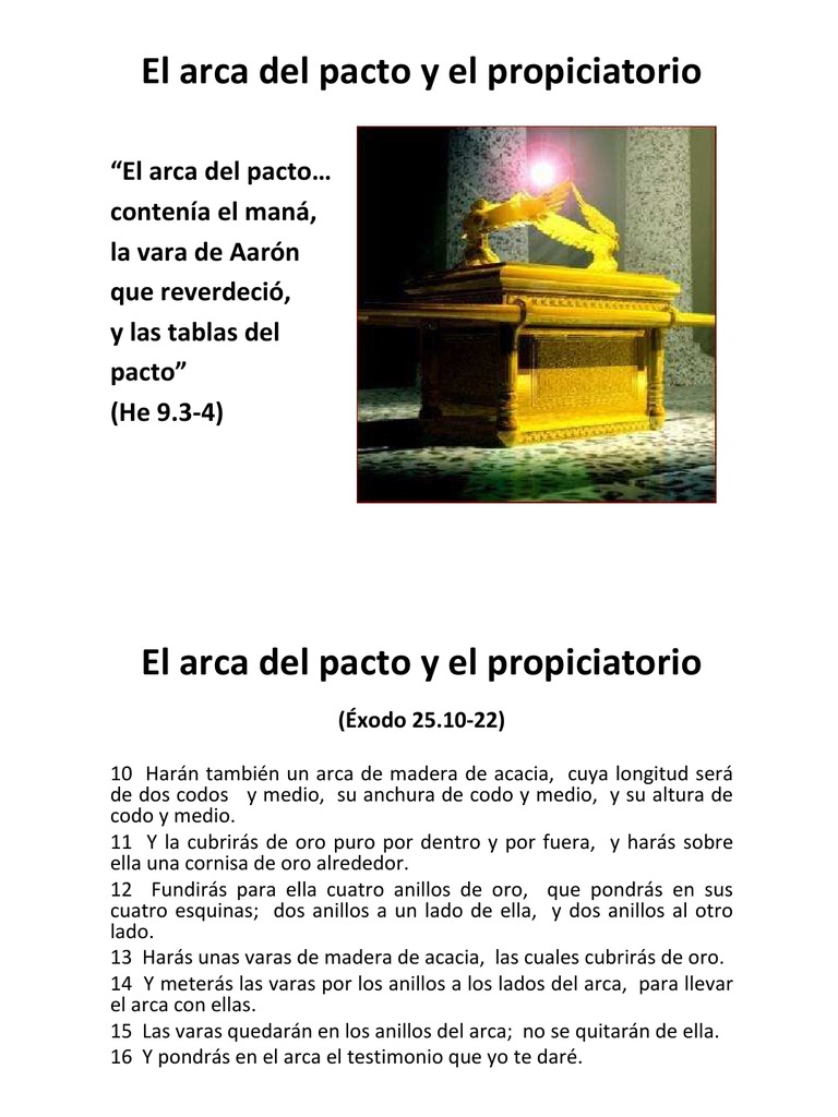 10 El Arca Del Pacto y El Propiciatoriox | PDF | Santo de los santos ...