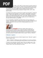 A sequência de teclas