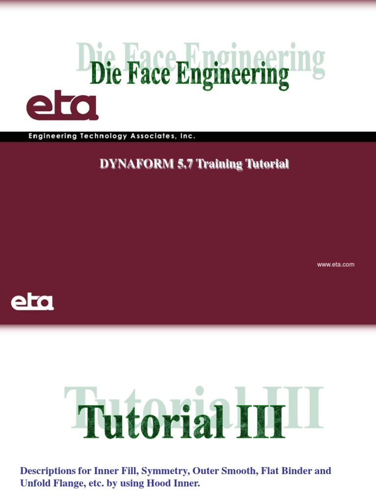 DYNAFORM 5.7 Tutorial: Hood Inner Guide | PDF | Dialog Box | Computing