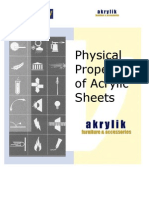 Physical properties and chemical resistance of acrylic sheets