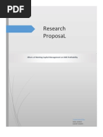 Research Proposal: Effects of Working Capital Management On Sme Profitability