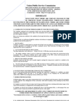 UPSC Civil Services Exam Notice