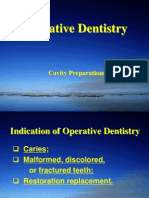 Operative Dentistry: Cavity Preparations