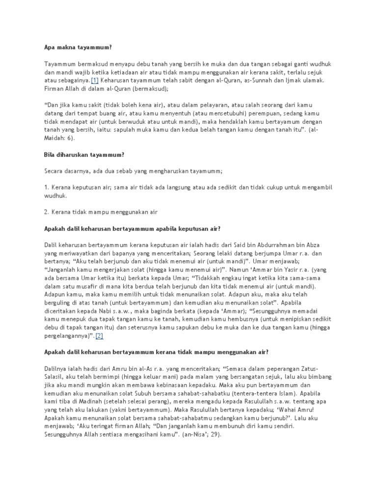 Apa Makna Tayammum Pdf
