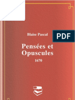 Pensées et opuscules - Blaise Pascal