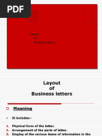 Layout of Business Letter