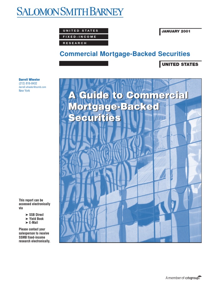 A Guide To Commercial MortgageBacked Securities PDF Commercial