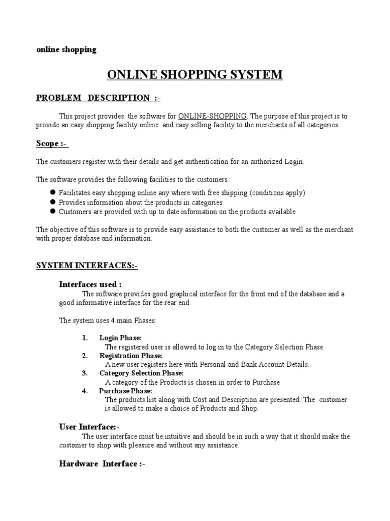 Online Shopping PDF Graphical User Interfaces Databases