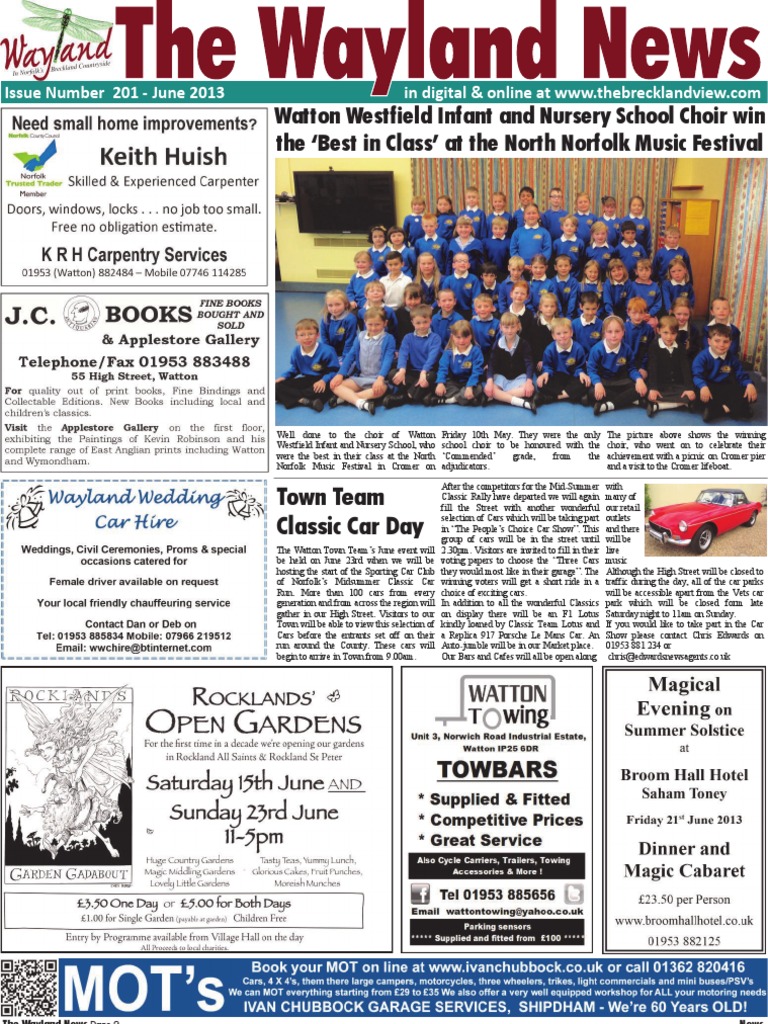 The Wayland News June 2013 PDF Apprenticeship Vegetables