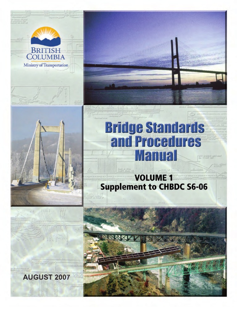 Bridge Standards Manual PDF Sidewalk Structural Load