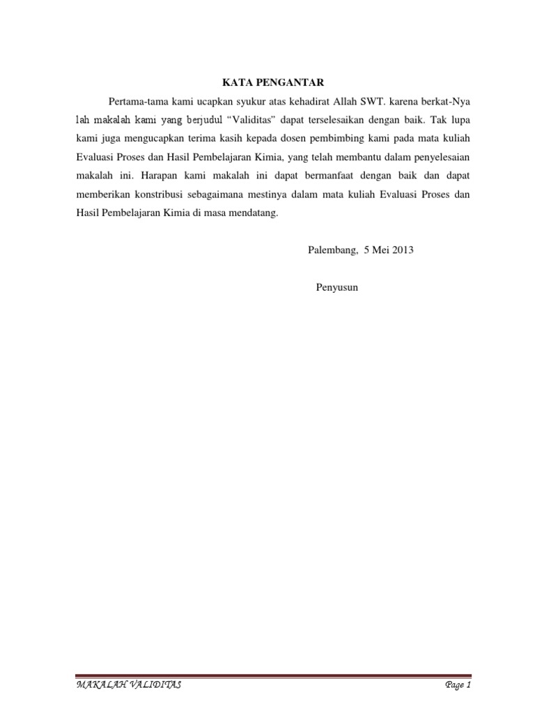 MAKALAH VALIDITAS