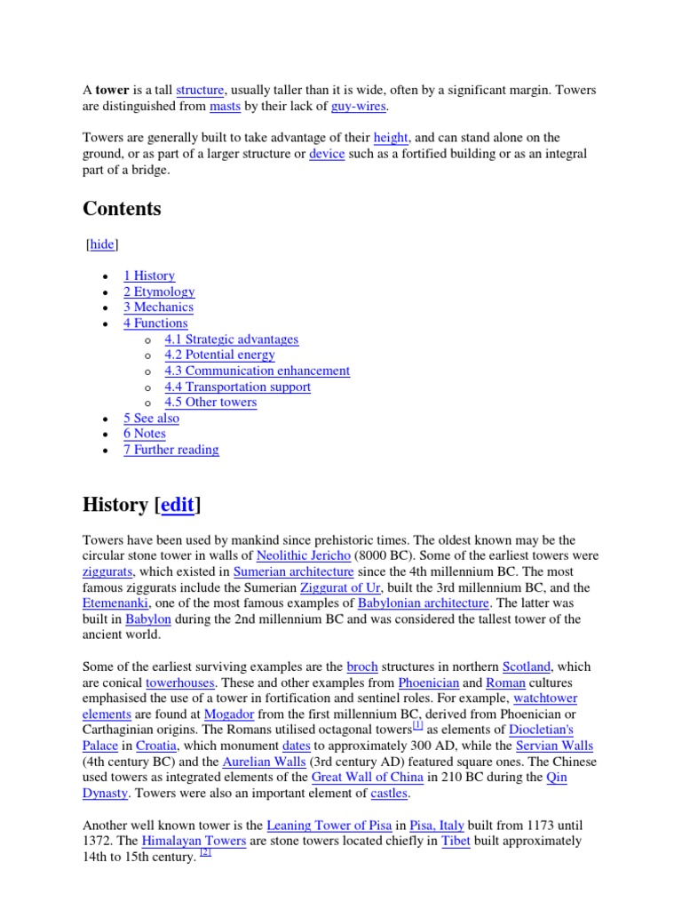 A Tower | PDF | Tower | Civil Engineering