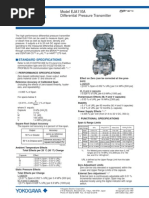 General Specifications: Model EJA110A Differential Pressure Transmitter