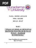 Download Bab i Tinjauan Sekilas Hubungan Ekonomi Politik Pusat Dan Daerah by monicajuliani92 SN143914838 doc pdf