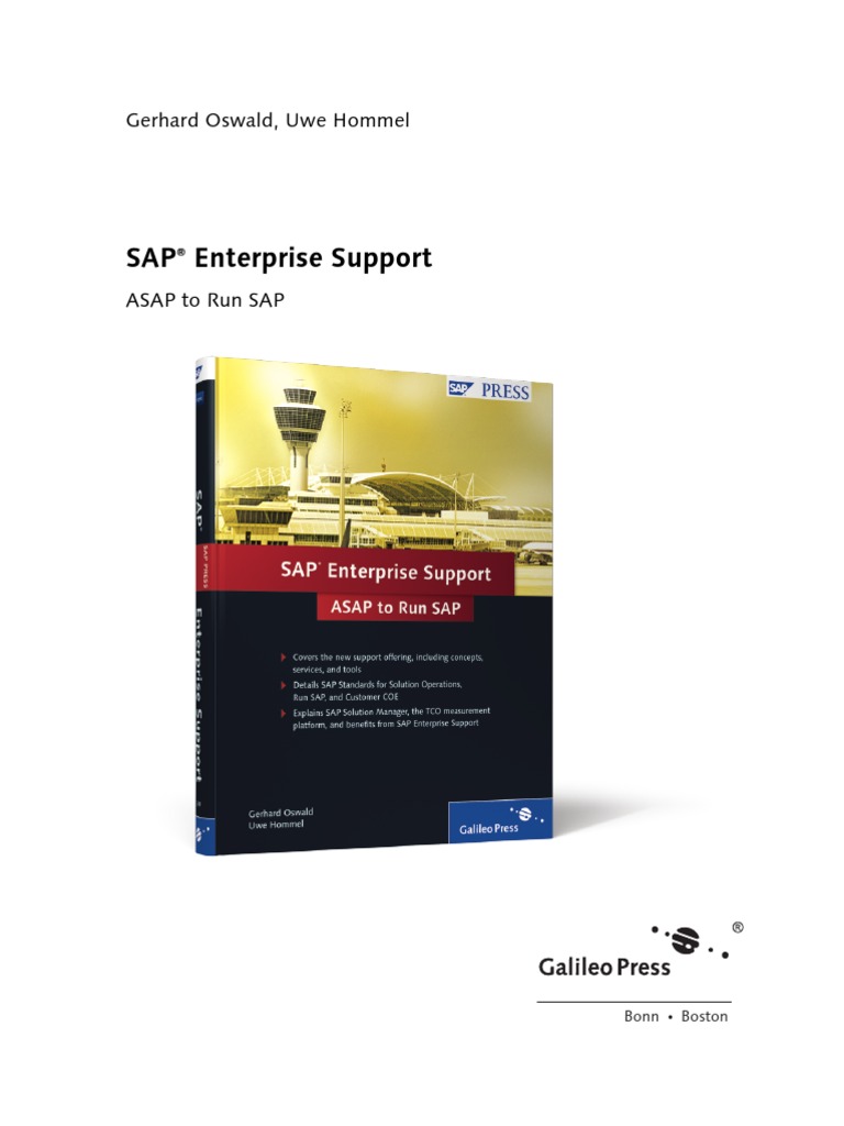 SAP Enterprise Support Book Intro | PDF | Sap Se | Product Lifecycle