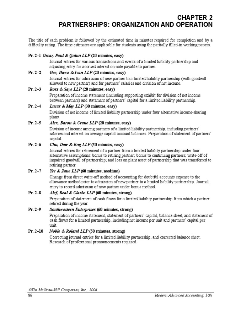 Chapter 02, Modern Advanced Accounting-Review Q &amp; Exr | PDF 