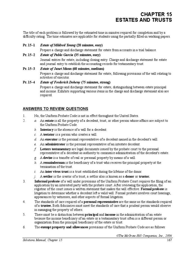 Estates and Trusts Accounting Guide | PDF | Trust Law | Probate