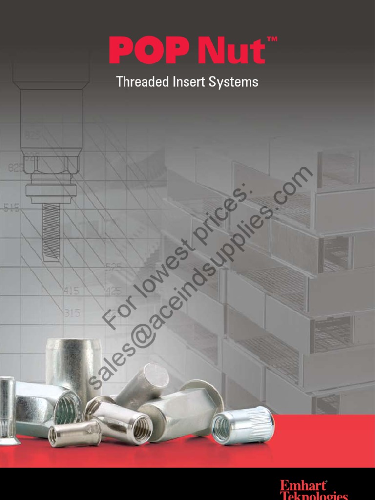 Emhart POP Blind Rivet Nuts, Jack Nut | PDF | Corrosion | Screw