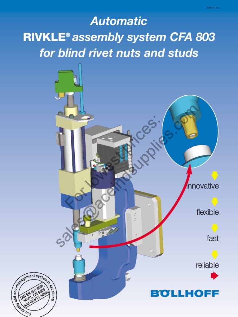 Bollhoff Rivkle Fully Automated System Rivet Nut (Hardware) Free
